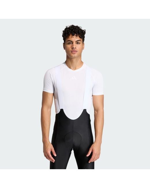 Adidas White Cycling Base Layer for men