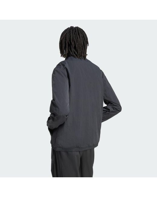 Adidas Black Firebird Front Stripes Woven Track Top for men