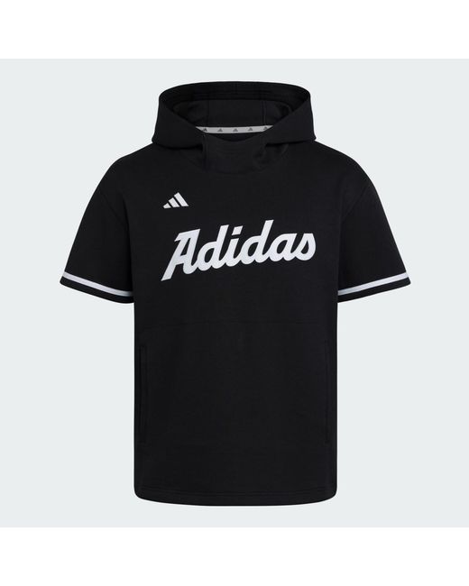 Adidas Black Dugout Short Sleeve Hoodie