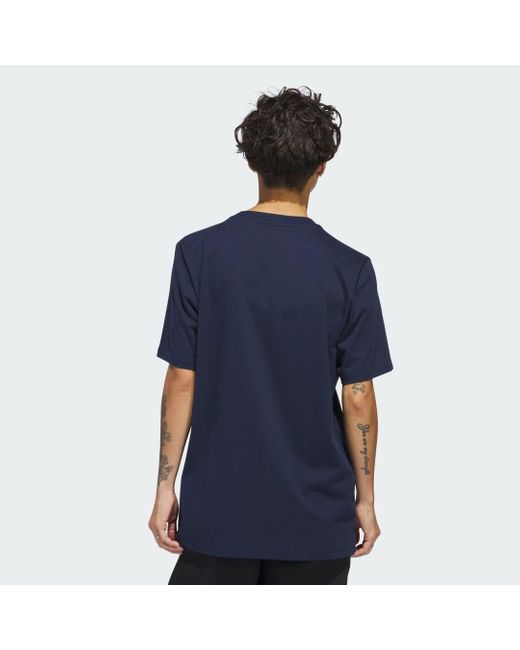 Adidas Blue Henry Jones Maite Short Sleeve T-Shirt for men