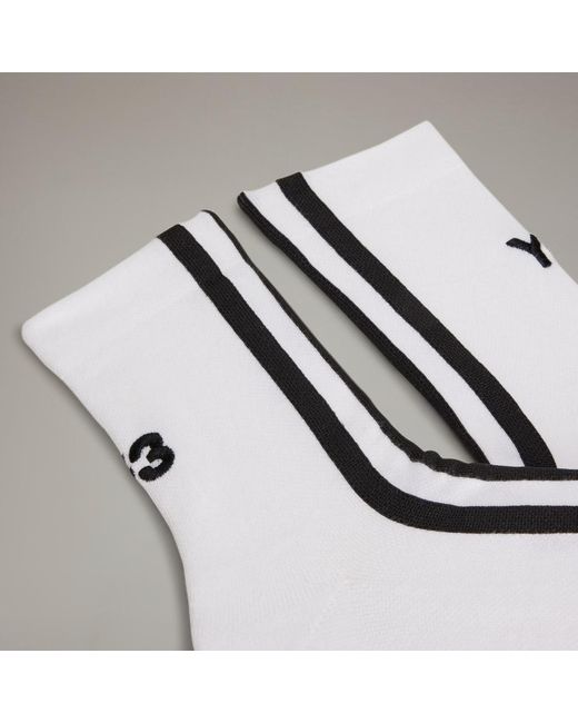 Adidas White Y-3 Stripes Socks