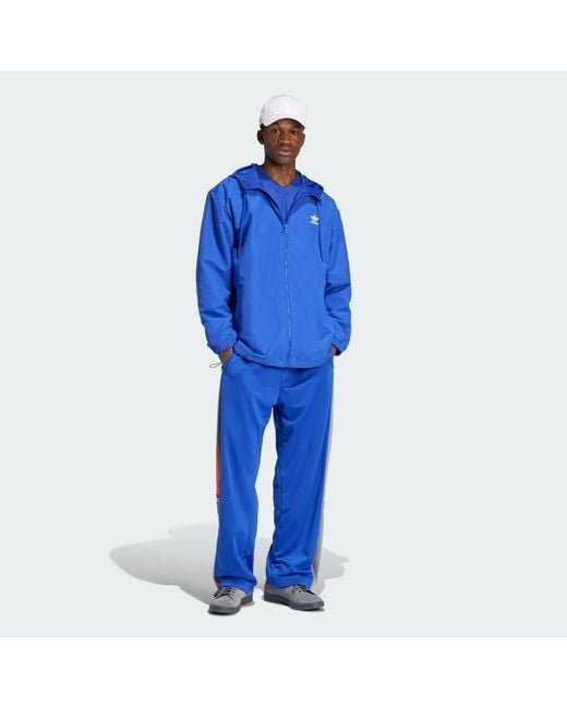 Adidas Originals Blue Trefoil Windbreaker for men