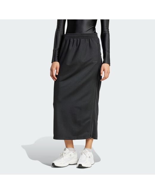 ★adidas★ Firebird Zip-Up Maxi Skirt Black adidas Originals Firebird Zip-Up Maxi Skirt in Black | Lyst UK