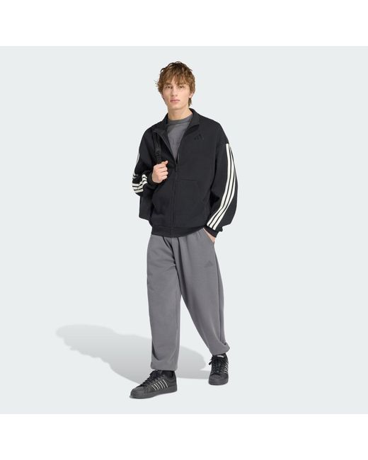 Adidas Black Kit 3-Stripes Track Top for men