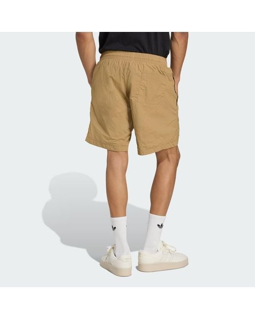 Adidas Natural Trefoil Essentials Woven Shorts for men