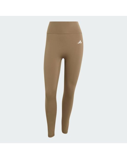 Adidas White Optimé Essentials No Front Rise Seam 7/8 Leggings