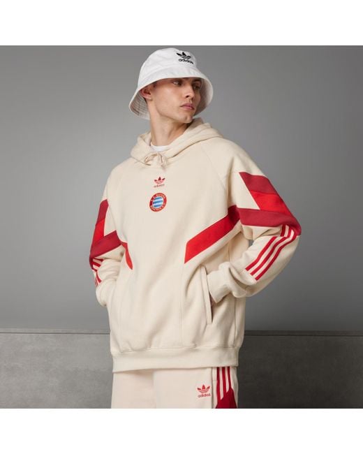Adidas Red Fc Bayern Originals Hoodie for men