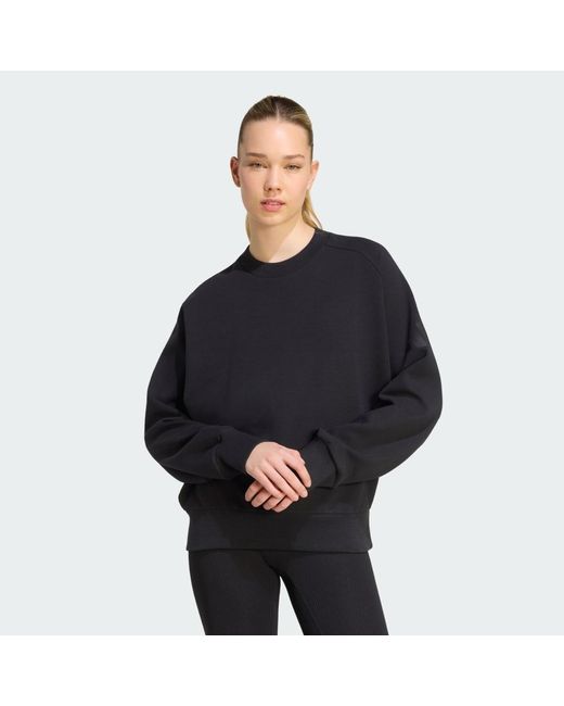 Adidas Black Soft Lux Loose Sweatshirt