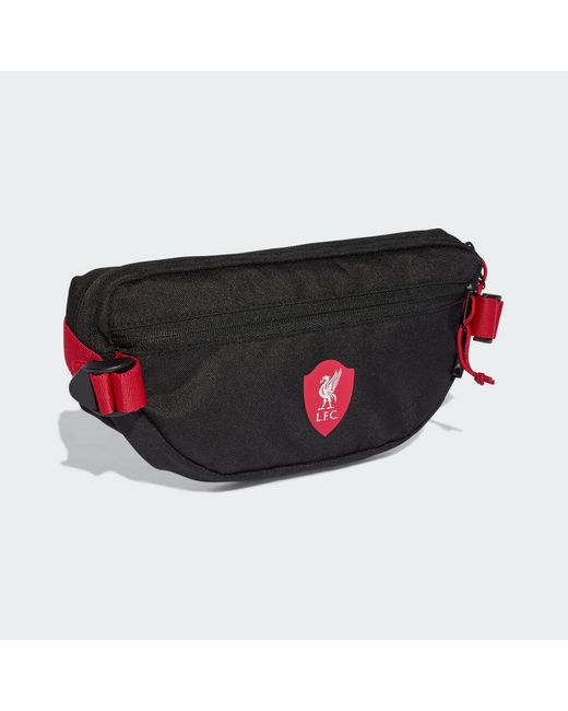 Adidas Black And Liverpool 2025/26 Waist Pack Bag