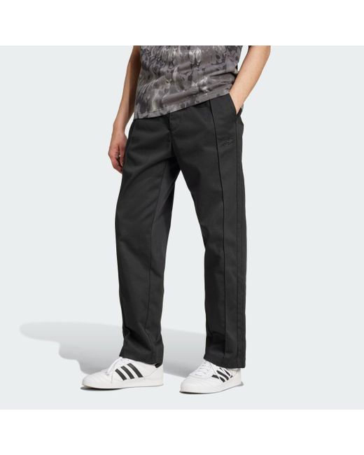 Adidas Black Cs Chino Trousers for men