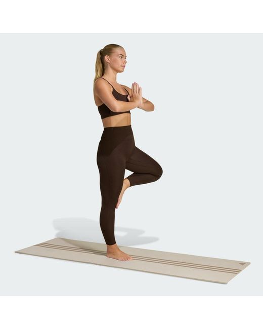 Adidas Brown All Me Light Support Rib Bra Long Line Bra