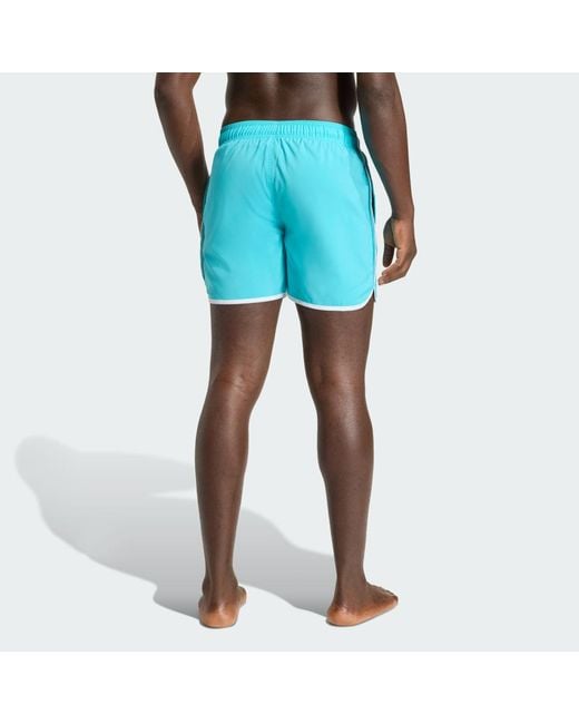 Adidas Blue Water Reactive Graphic Swim Shorts 5 Inch for men