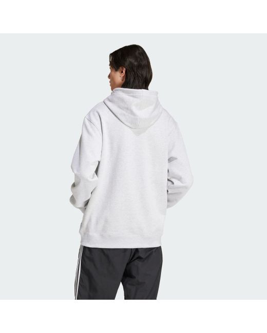 Hoodie Flames Logo di Adidas in White da Uomo