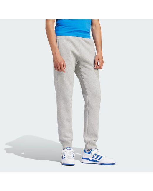 Adidas Gray Trefoil Essentials Joggers for men