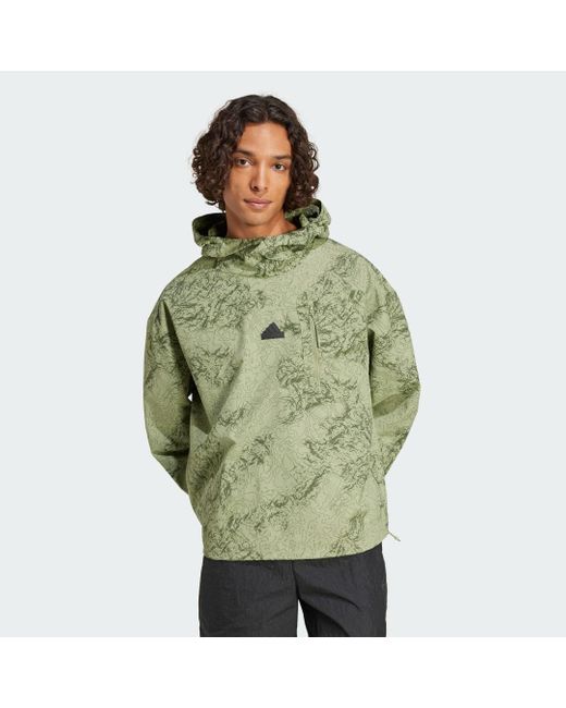 Adidas Green City Escape Woven Hoodie for men