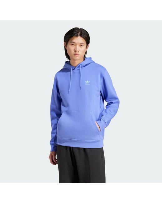adidas Originals Trefoil Essentials Hoodie in Blue for Men Lyst UK