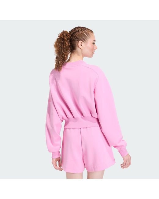 Adidas Pink Soft Lux Loose Sweatshirt