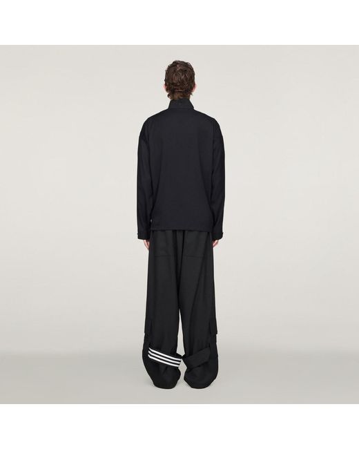 Adidas Black Y-3 Refined Wool Cargo Tracksuit Bottoms for men
