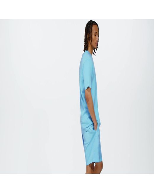 Adidas Blue Trefoil Essentials+ Dye Woven Shorts for men