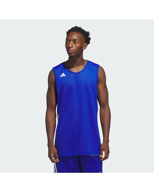 Adidas Blue 3G Speed Reversible Basketball Aeroready Jersey for men