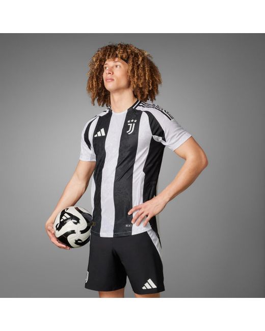Adidas Gray Juventus 24/25 Home Authentic Jersey for men
