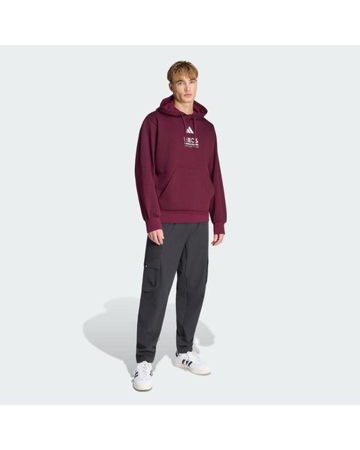 Adidas Purple Essentials Fleece Hoodie Ineos Grenadiers for men