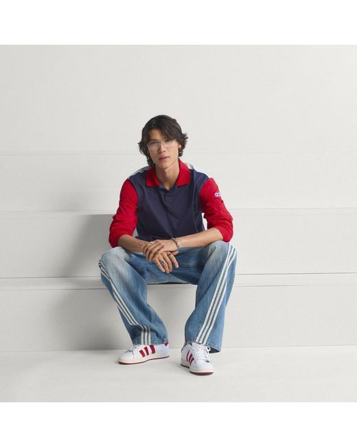 Adidas Red Graphic Polo T-Shirt for men