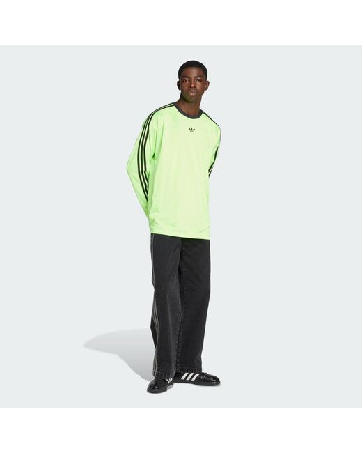 Adidas Green Adicolor Jacquard Long-Sleeve Jersey for men