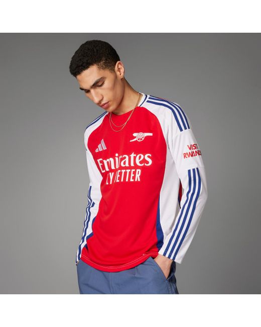 Adidas Red Arsenal 24/25 Long Sleeve Home Jersey for men