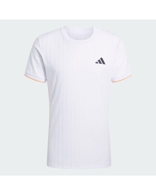 Adidas White Tennis Climacool Freelift T-Shirt Pro for men