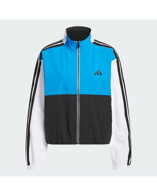 Adidas Blue Beyond The Course Colorblock Twistweave Full-Zip Jacket