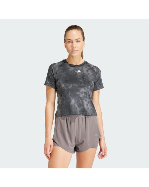 Adidas Gray Train Essentials Aop Flower Tie-dye T-shirt