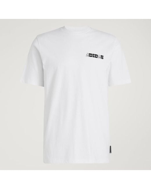 Adidas White Novelty Cards Graphic T-Shirt for men