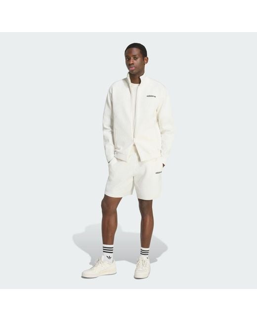 Adidas White Munich 93 Knit Tracktop for men