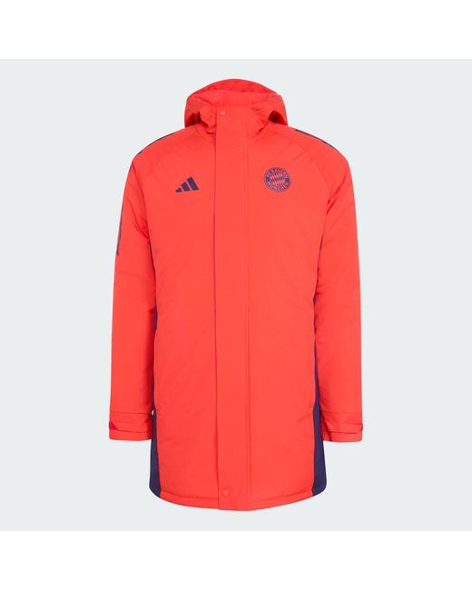 Adidas Red Fc Bayern Tiro 24 Stadium Parka for men