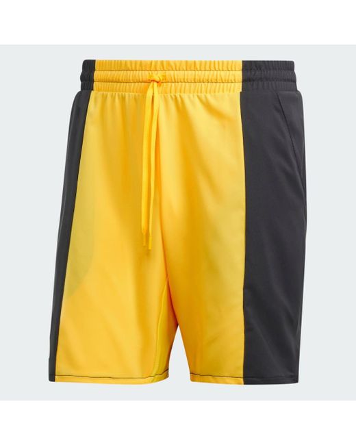 Adidas Yellow Tennis Heat.Rdy Ergo 7-Inch Shorts for men