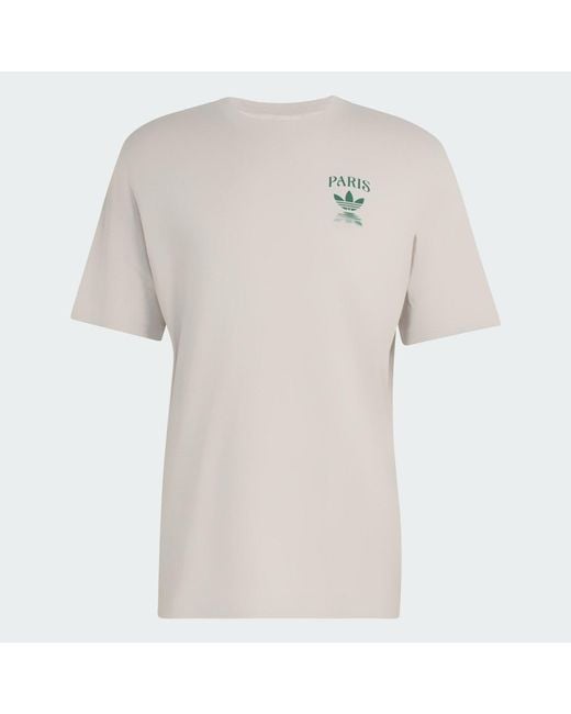 Adidas White Paris Graphics Loose T-Shirt for men