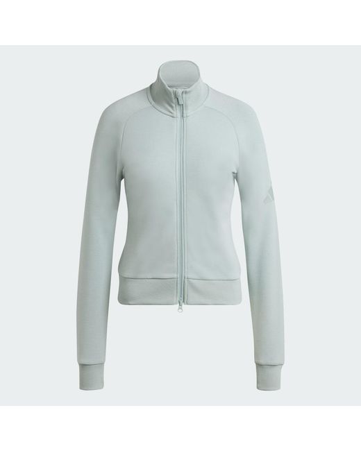 Adidas Blue Soft Lux Slim Track Top