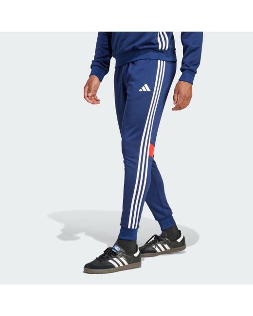 Adidas Blue Tiro 25 Essentials Sweat Tracksuit Bottoms for men
