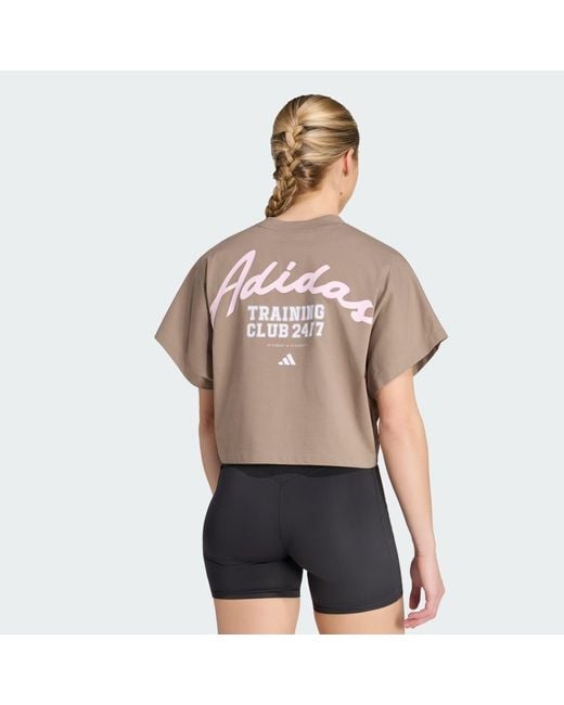Adidas Gray Primelift Workout Graphics T-Shirt