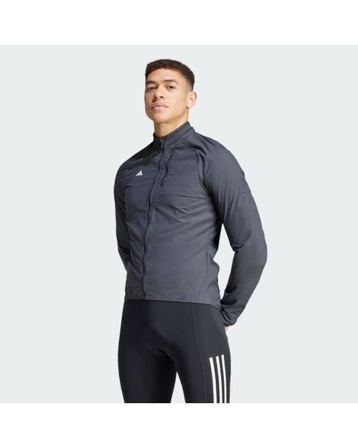 Adidas Blue The Wind.Rdy Cycling Jacket for men