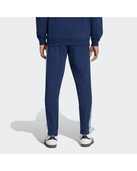 Adidas Blue 3-Stripes Sweatjoggers for men