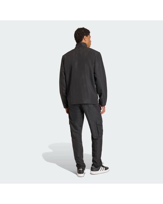 Adidas Black Sportswear Woven Cargo Tracksuit for men