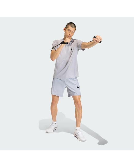 Adidas Blue Workout Essentials Base Woven Short for men