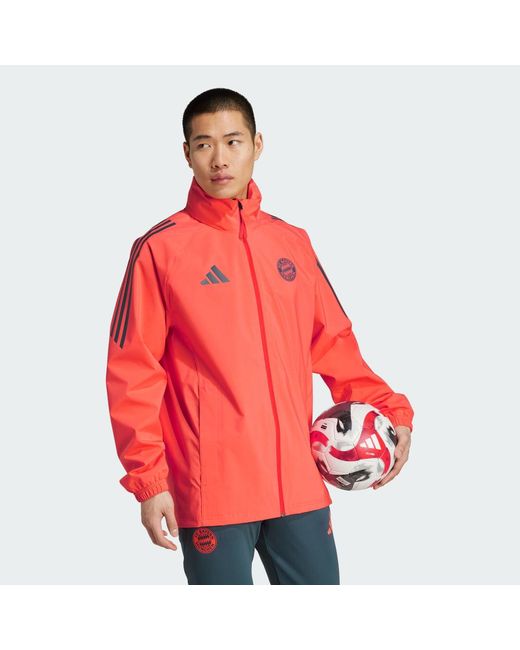 Adidas Red Fc Bayern Tiro 24 Rain Jacket for men