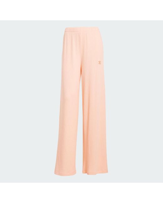 adidas Originals Essentials Wide Rib Pants in Orange | Lyst UK