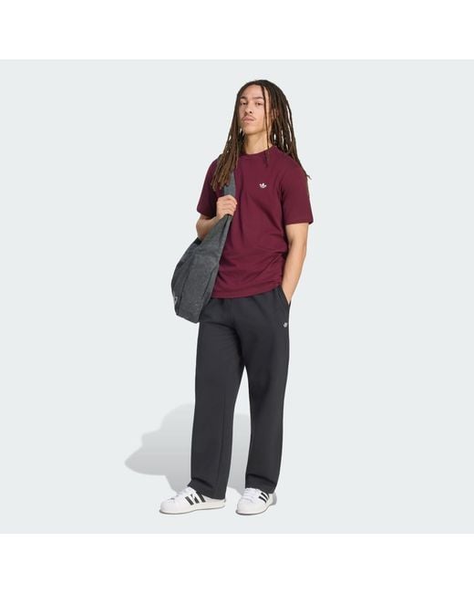 Adidas Gray Trefoil Essentials Open Hem Joggers for men