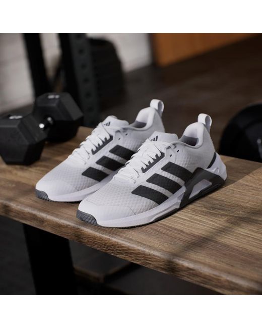 Adidas White Dropset Control Training Shoes for men