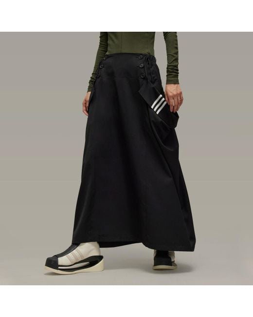 Adidas Black Y-3 Refined Wool Skirt