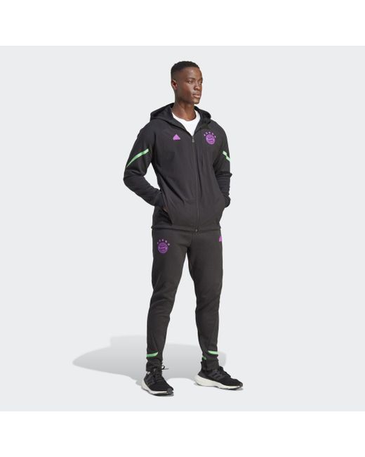 Adidas Black Fc Bayern Designed For Gameday Full-Zip Hoodie for men